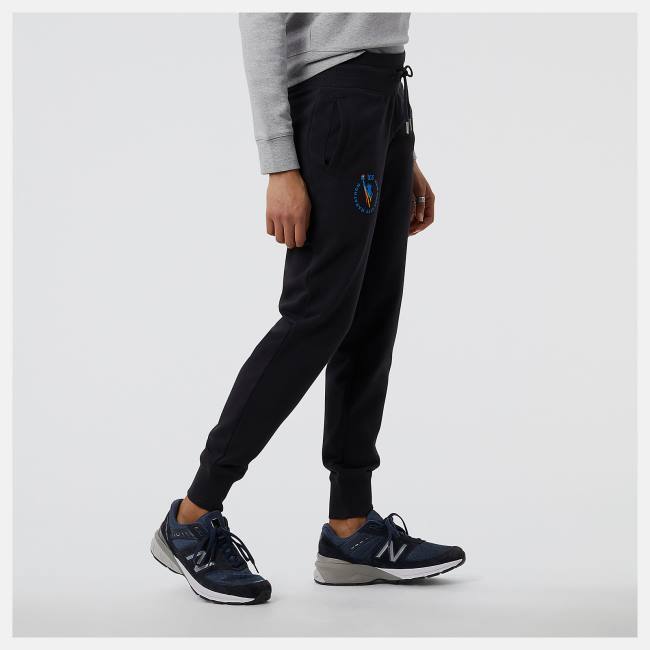 Pantaloni Dama New Balance NYC Marathon NB Essentials French Terry Sweatpant Negrii | NB902YQI