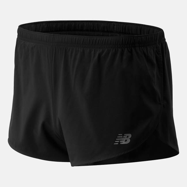 Pantaloni Scurti Barbati New Balance Accelerate 3 inch Split Negrii | NB138XRM