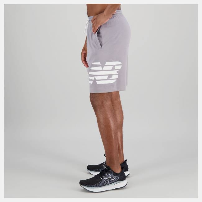 Pantaloni Scurti Barbati New Balance Heathertech Knit Gri | NB716XDH