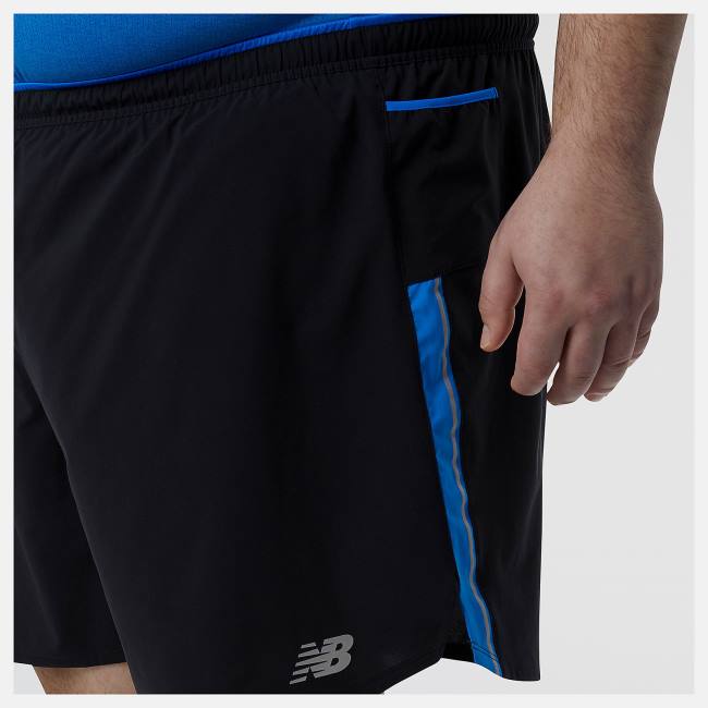 Pantaloni Scurti Barbati New Balance Impact Run 7 Inch Albastri | NB416ZFA