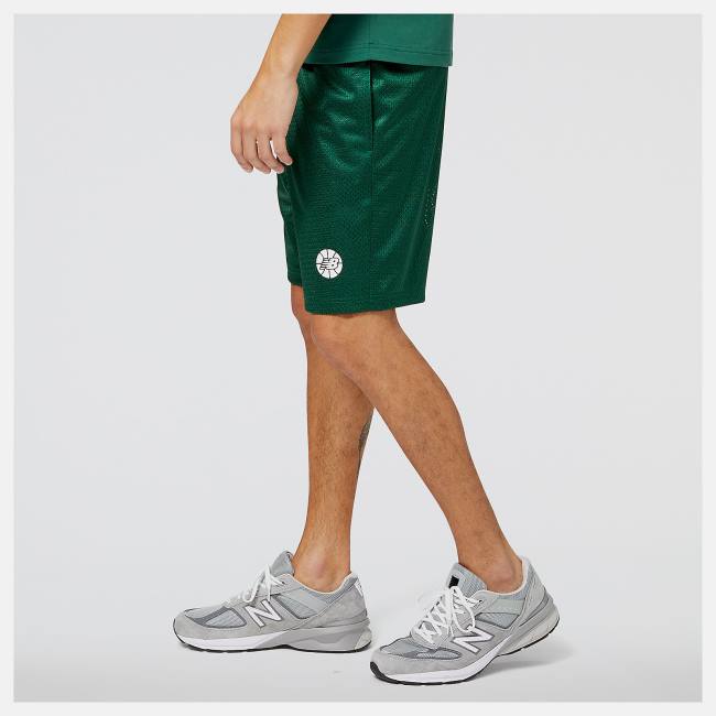 Pantaloni Scurti Barbati New Balance NB Hoops Fundamentals Verzi | NB829ILE