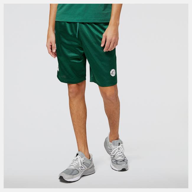 Pantaloni Scurti Barbati New Balance NB Hoops Fundamentals Verzi | NB829ILE