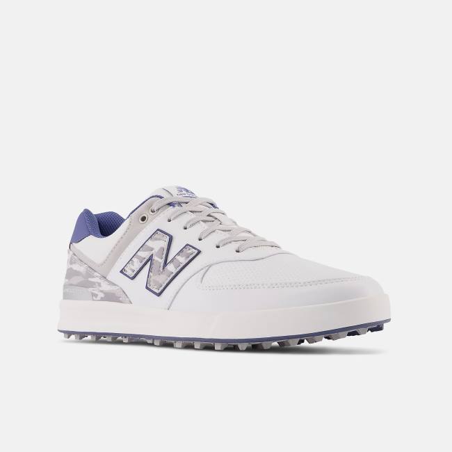 Pantofi Golf Barbati New Balance 574 Greens Albi Albastri | NB056QAF