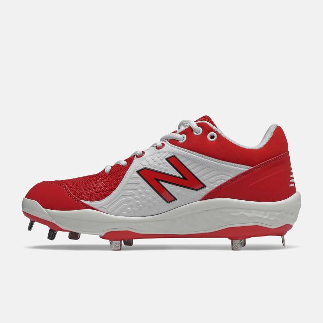 Pantofi de Baseball Barbati New Balance Fresh Foam 3000 v5 Metal Rosii Albi | NB390WBA