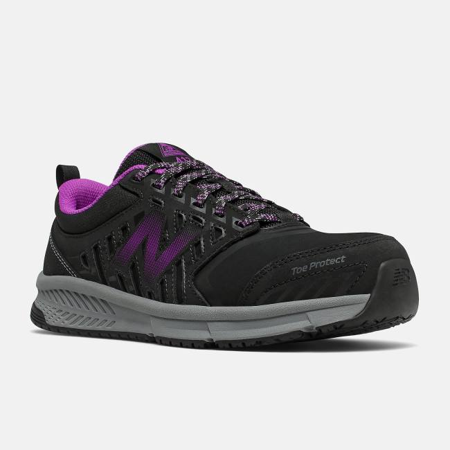 Pantofi de Lucru Dama New Balance 412v1 Alloy Bombeu Negrii Violet | NB563NSM