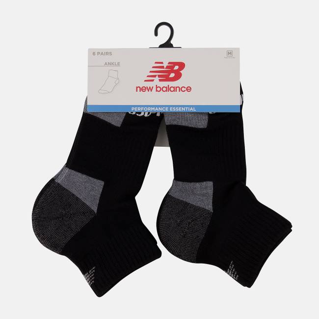 Sosete Barbati New Balance Amortizare Ankle 6 Pack Negrii | NB417ANE