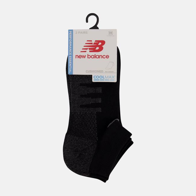 Sosete Barbati New Balance Coolmax No Show 2 Pack Negrii | NB795OIE