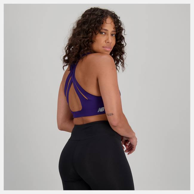 Sutien Sport Dama New Balance NB Fortiflow Bra Violet | NB526ILY