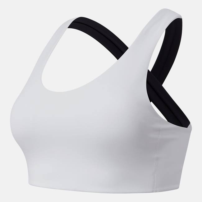 Sutien Sport Dama New Balance NB Fuel Bra Albi | NB428AGE