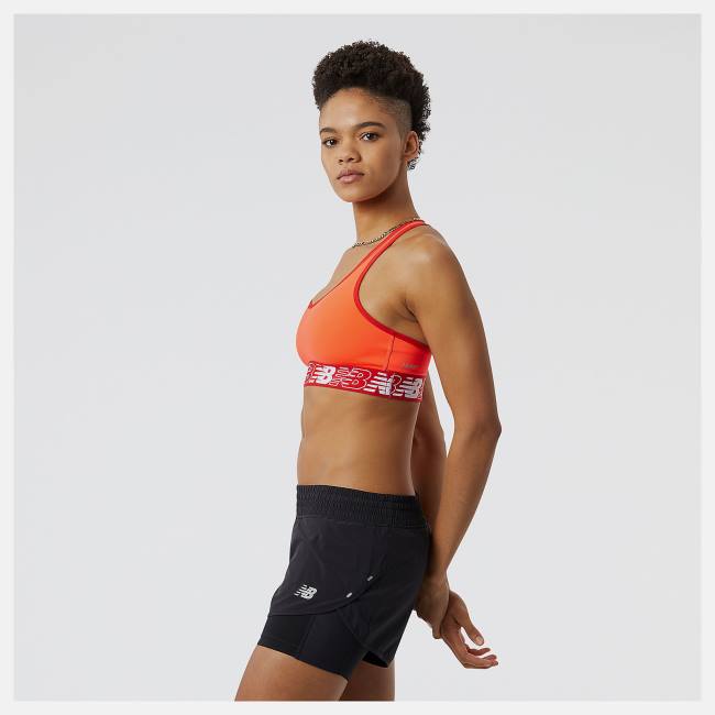 Sutien Sport Dama New Balance NB Pace Bra 3.0 Rosii | NB023QFD