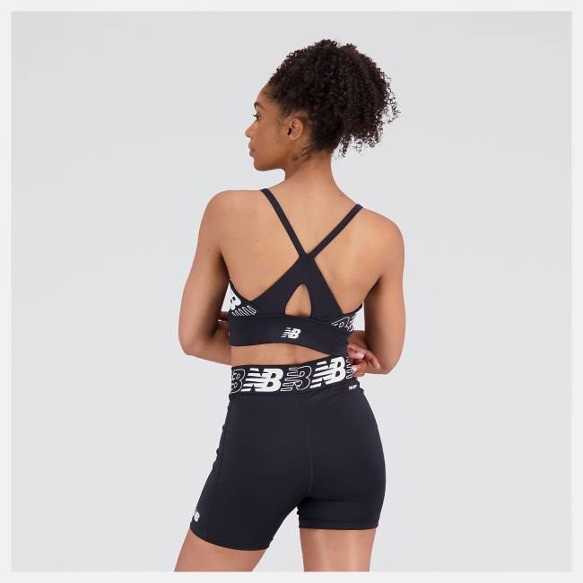 Sutien Sport Dama New Balance Relentless Crop Bra Negrii | NB234YZO