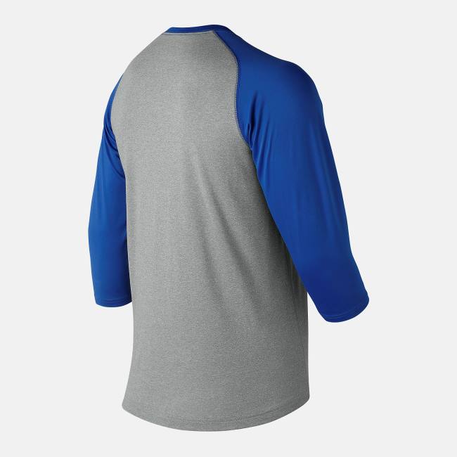 Tricouri Barbati New Balance 3/4 Baseball Raglan Top Albastru Regal | NB134BTG