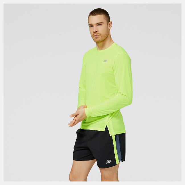 Tricouri Barbati New Balance Accelerate Long Sleeve Verzi | NB067HXJ