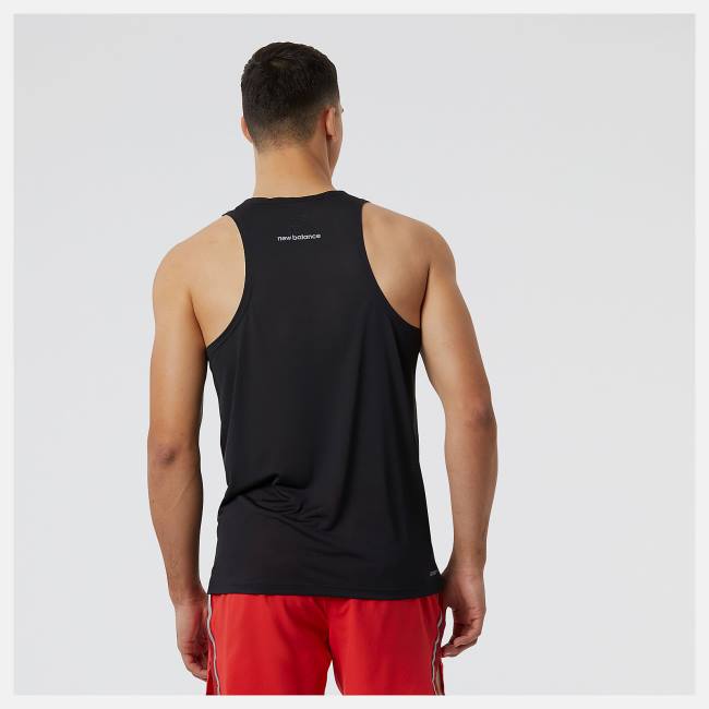 Tricouri Barbati New Balance Accelerate Singlet Negrii | NB156KLB