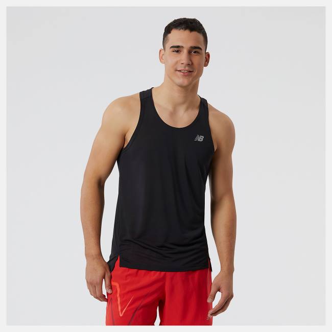 Tricouri Barbati New Balance Accelerate Singlet Negrii | NB156KLB