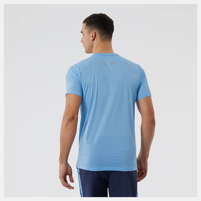 Tricouri Barbati New Balance Accelerate Scurte Sleeve Albastri | NB937VGE