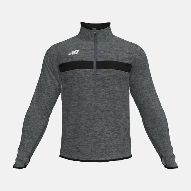 Tricouri Barbati New Balance Athletics Half Zip(Boston College) Negrii | NB021CMW