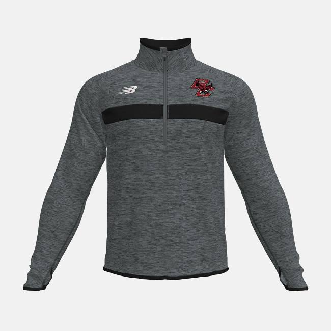 Tricouri Barbati New Balance Athletics Half Zip(Boston College) Negrii | NB021CMW