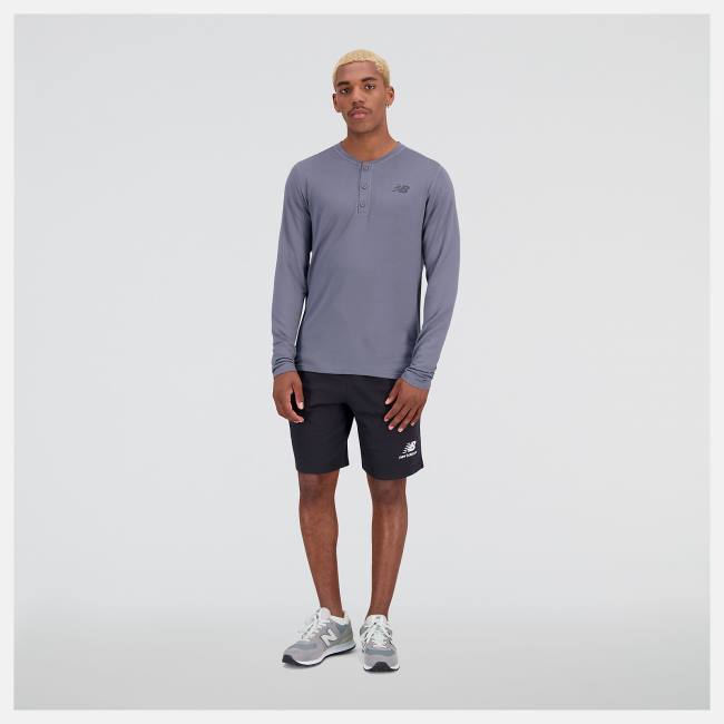 Tricouri Barbati New Balance Baseball Henley Gri | NB083VAX