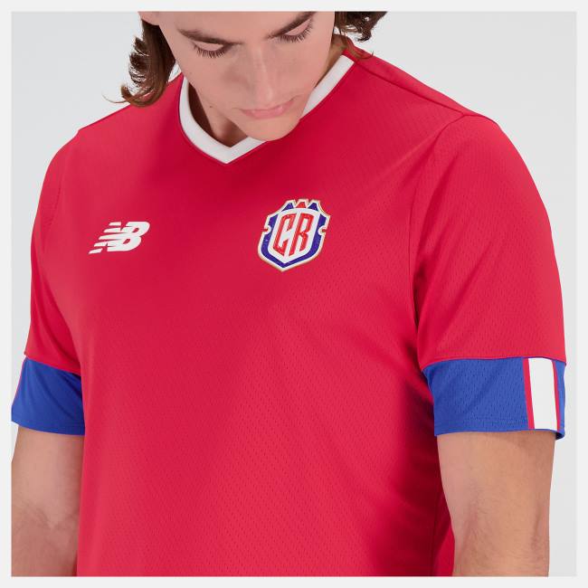 Tricouri Barbati New Balance Costa Rica Home Scurte Sleeve Jersey Rosii | NB685OUG