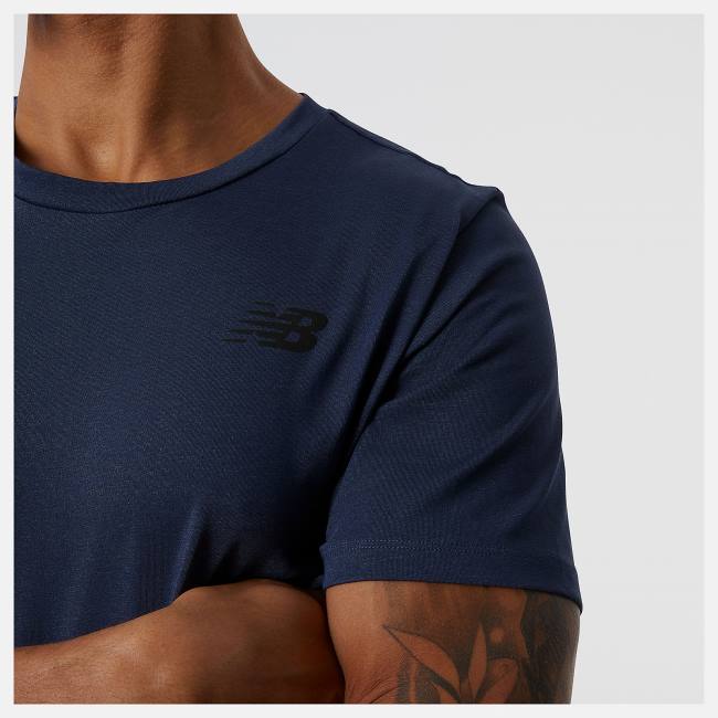 Tricouri Barbati New Balance Heathertech Tee Bej Indigo | NB452URY