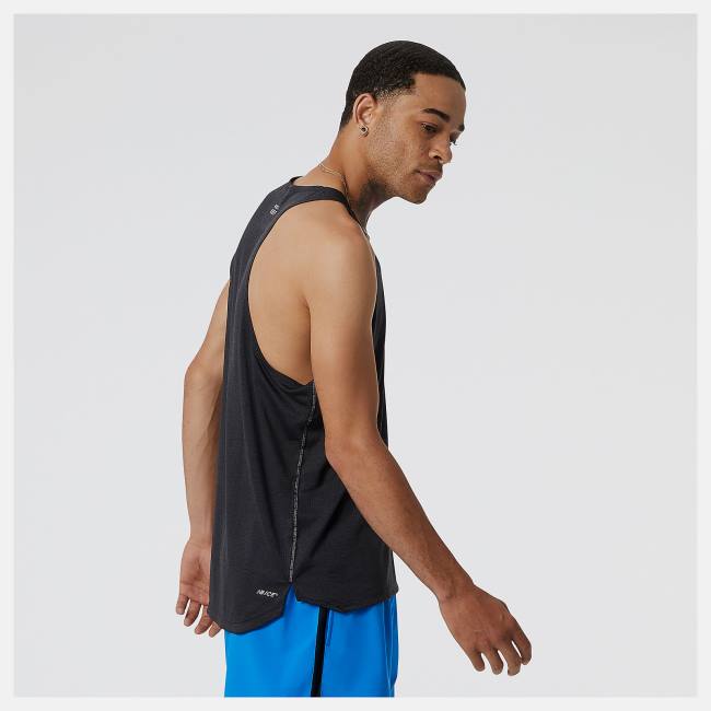 Tricouri Barbati New Balance Impact Run Singlet Negrii | NB723BFM