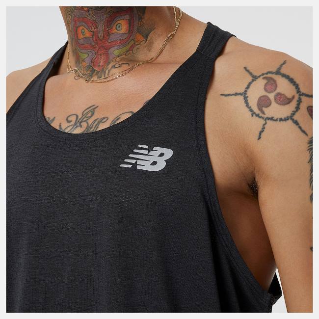 Tricouri Barbati New Balance Impact Run Singlet Negrii | NB723BFM