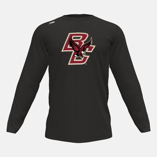 Tricouri Barbati New Balance Long Sleeve Tech Tee(Boston College) Negrii | NB841FTK