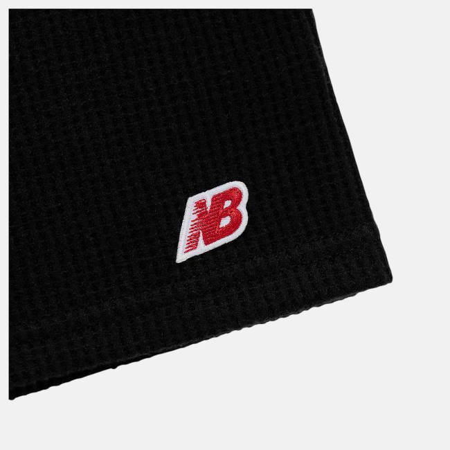 Tricouri Barbati New Balance MADE in USA Long Sleeve Thermal Negrii | NB485XQB