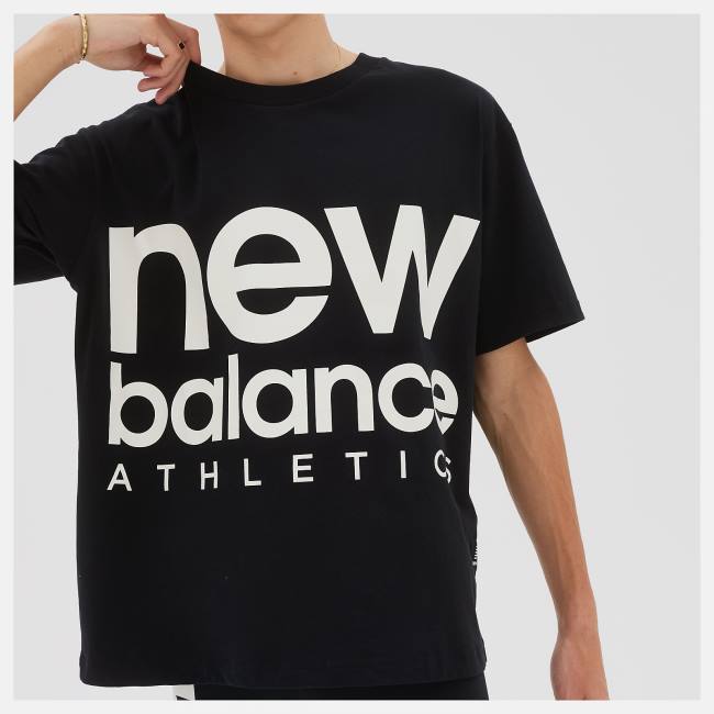 Tricouri Barbati New Balance NB Athletics Unisex Out of Bounds Tee Negrii | NB241QUA