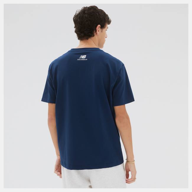 Tricouri Barbati New Balance NB Athletics Intelligent Choice Tee Bej Indigo | NB572ATW