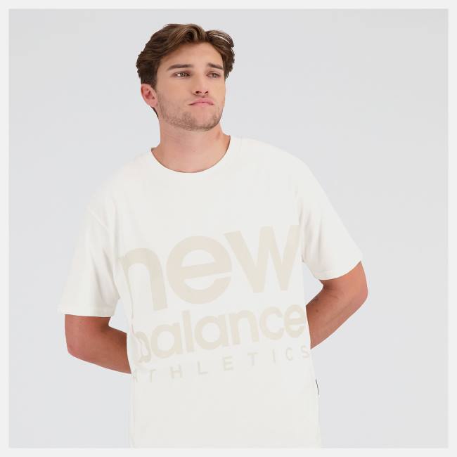 Tricouri Barbati New Balance NB Athletics Unisex Out of Bounds Tee Albastri Deschis | NB752NAY