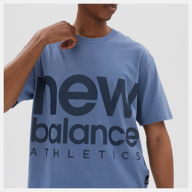 Tricouri Barbati New Balance NB Athletics Unisex Out of Bounds Tee Gri | NB783UAY