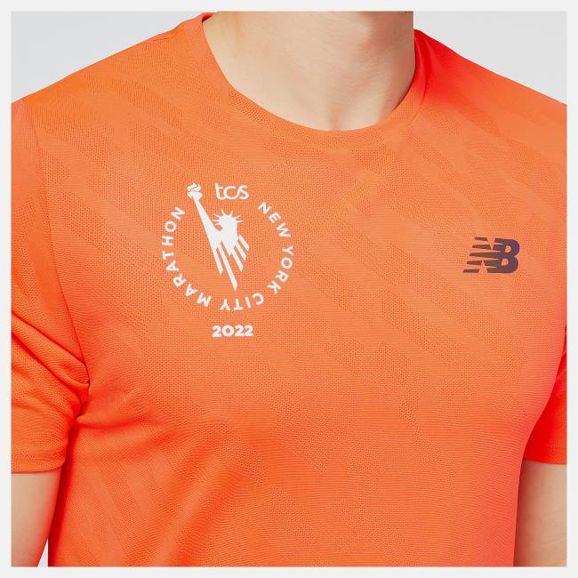 Tricouri Barbati New Balance NYC Marathon Q Speed Jacquard Scurte Sleeve Rosii | NB264OEG