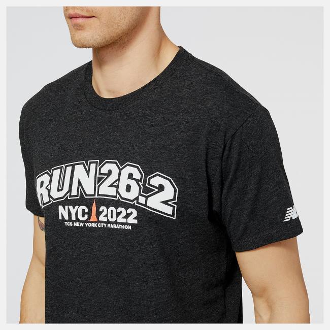 Tricouri Barbati New Balance NYC Marathon RUNYC Grafice Tee Negrii | NB641WIV