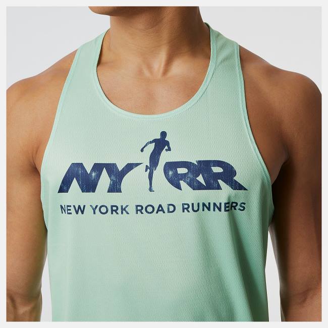 Tricouri Barbati New Balance NYRR Run For Life Singlet Verzi | NB427EMY