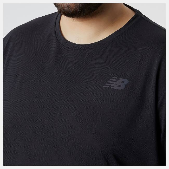 Tricouri Barbati New Balance Q Speed Jacquard Scurte Sleeve Negrii | NB704RKT