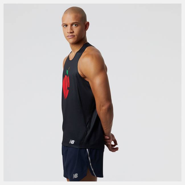 Tricouri Barbati New Balance Run For Life Boroughs Singlet Negrii Colorati | NB278VCR