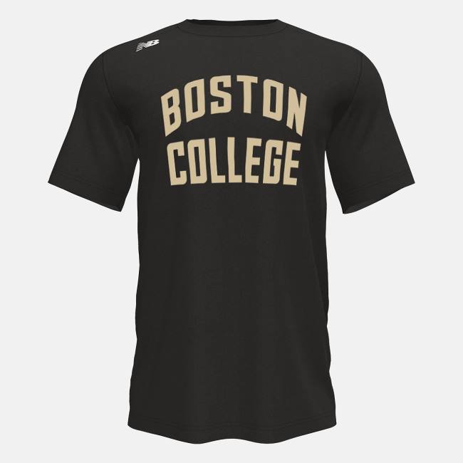 Tricouri Barbati New Balance Scurte Sleeve Tech Tee(Boston College) Negrii | NB063WQX