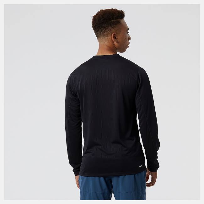 Tricouri Barbati New Balance Tenacity Long Sleeve Tee Negrii | NB823IVH