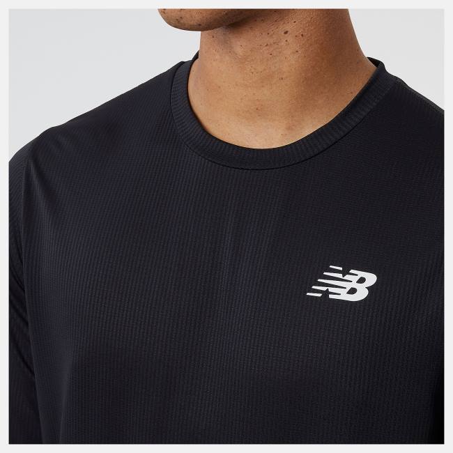 Tricouri Barbati New Balance Tenacity Long Sleeve Tee Negrii | NB823IVH