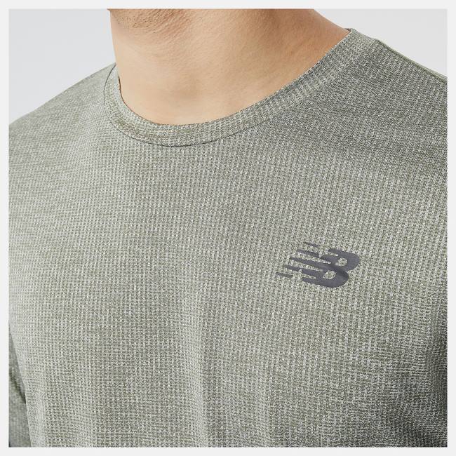 Tricouri Barbati New Balance Tenacity Long Sleeve Tee Masline Verzi Inchis Verzi | NB951TPW