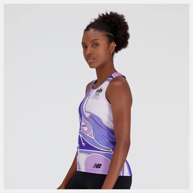 Tricouri Dama New Balance 5th Avenue Mile Singlet Violet | NB279UAV