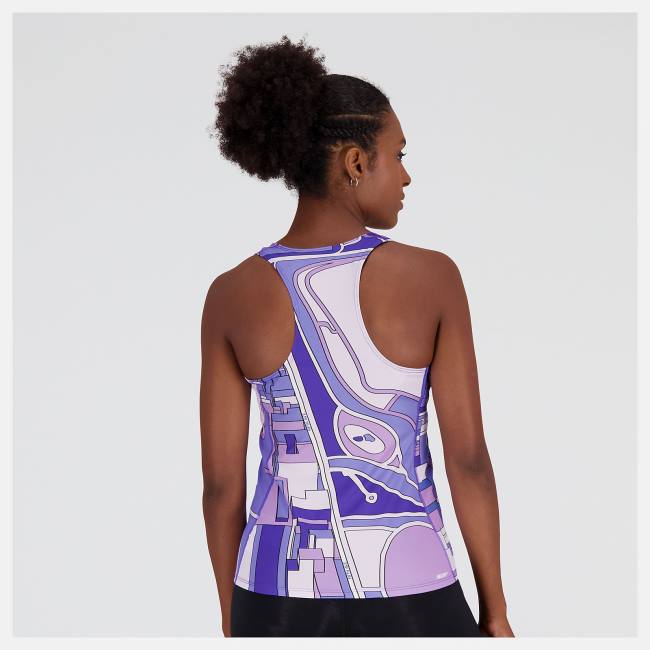 Tricouri Dama New Balance 5th Avenue Mile Singlet Violet | NB279UAV