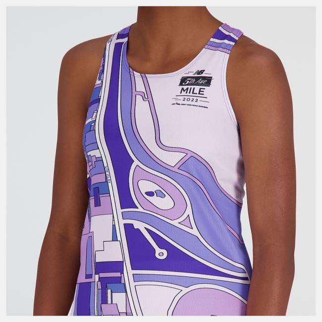 Tricouri Dama New Balance 5th Avenue Mile Singlet Violet | NB279UAV