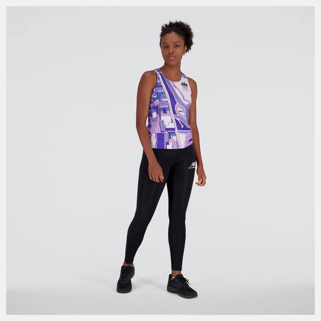 Tricouri Dama New Balance 5th Avenue Mile Singlet Violet | NB279UAV