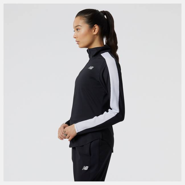 Tricouri Dama New Balance Accelerate Half Zip Negrii | NB093UEX