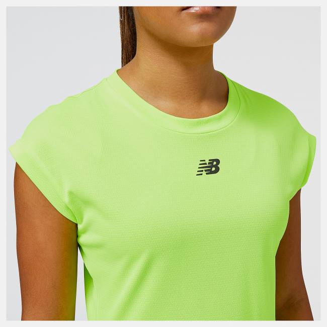 Tricouri Dama New Balance Impact Run AT N-Vent Scurte Sleeve Top Verzi | NB358BYJ