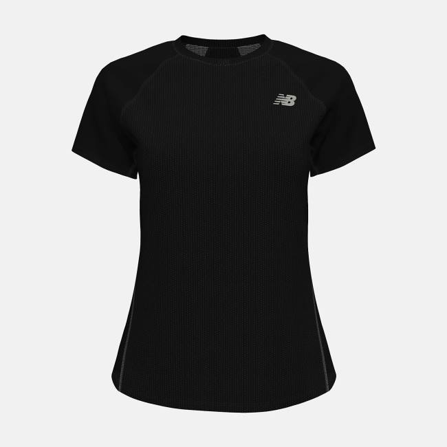 Tricouri Dama New Balance Impact Run Scurte Sleeve Negrii | NB781WZQ