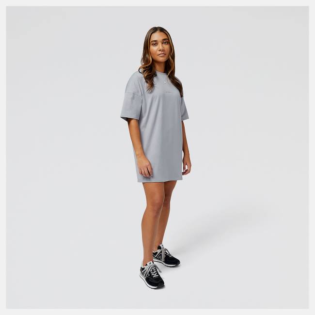 Tricouri Dama New Balance NB Athletics Nature State Scurte Sleeve Tee Gri | NB753CAO